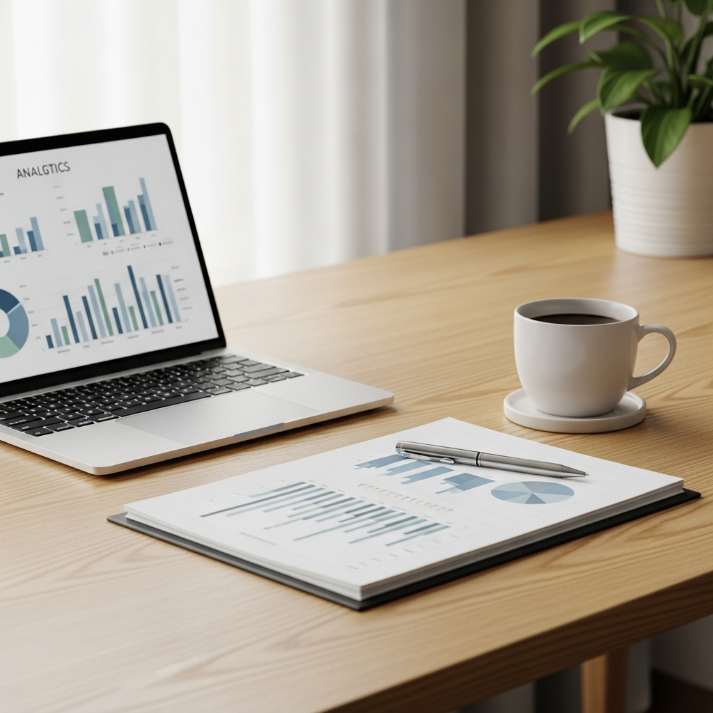 Competitive analysis workspace with charts