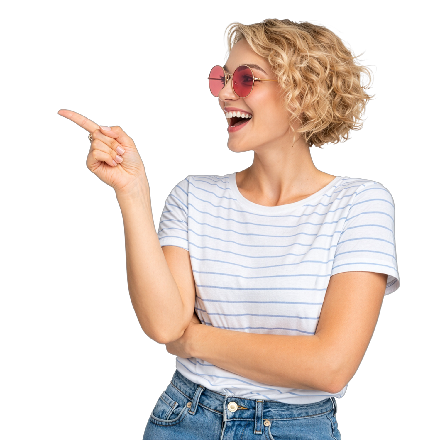 SEO strategist pointing at headline