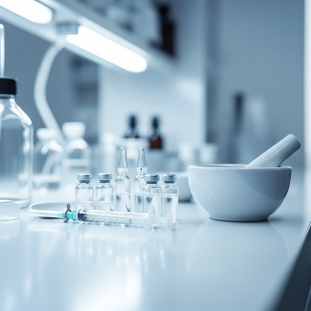 Compound pharmacy vials and equipment